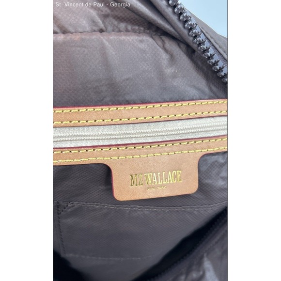 MZ Wallace Burnt Orange / Brown Metro Deluxe Quilted Tote Bag Purse Great Cond. - Picture 9 of 10